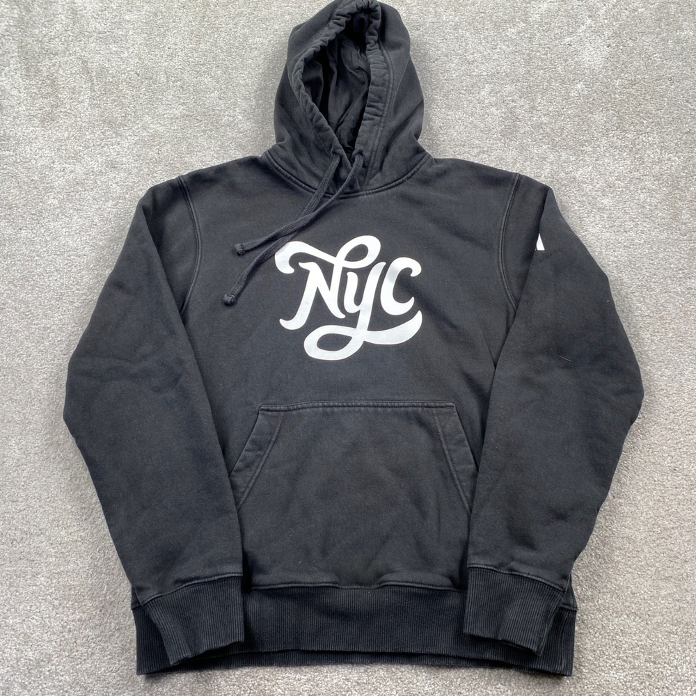 Adidas Hoodie Mens Small Black NYC Graphic Pullover Long Sleeve Streetwear